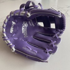 Franklin Youth Baseball Glove Mesh Tek Left 9 1/2 Inch Purple 22809