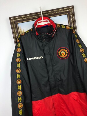 Vintage 90's Umbro Manchester United Football Jacket Soccer Bomber