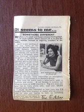 L1b Ephemera 1965 Article Janet Hollingshead Weather Forecaster