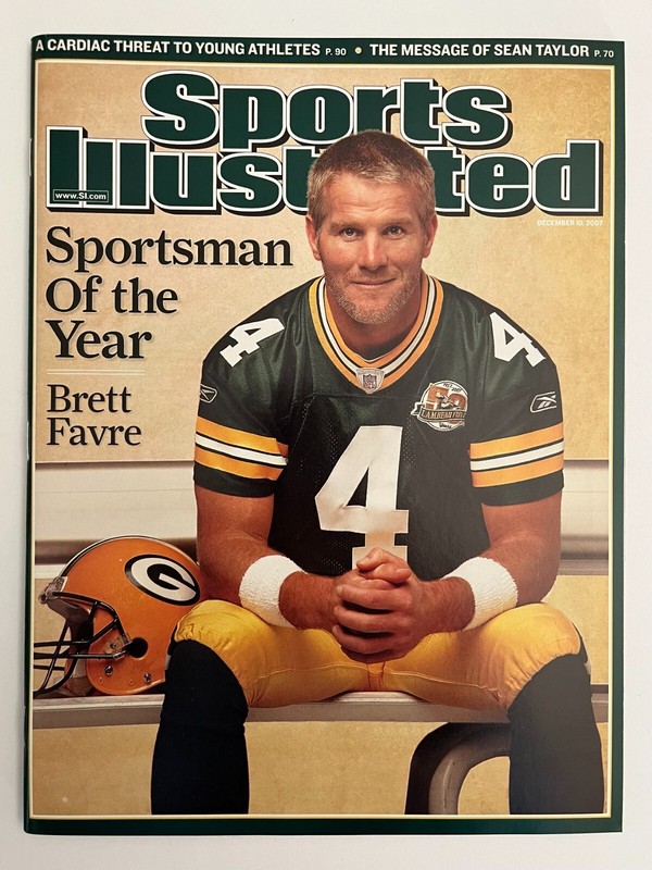 Sports Illustrated Dec 2007 Brett Favre Packers Sportsman of the Year /No Label