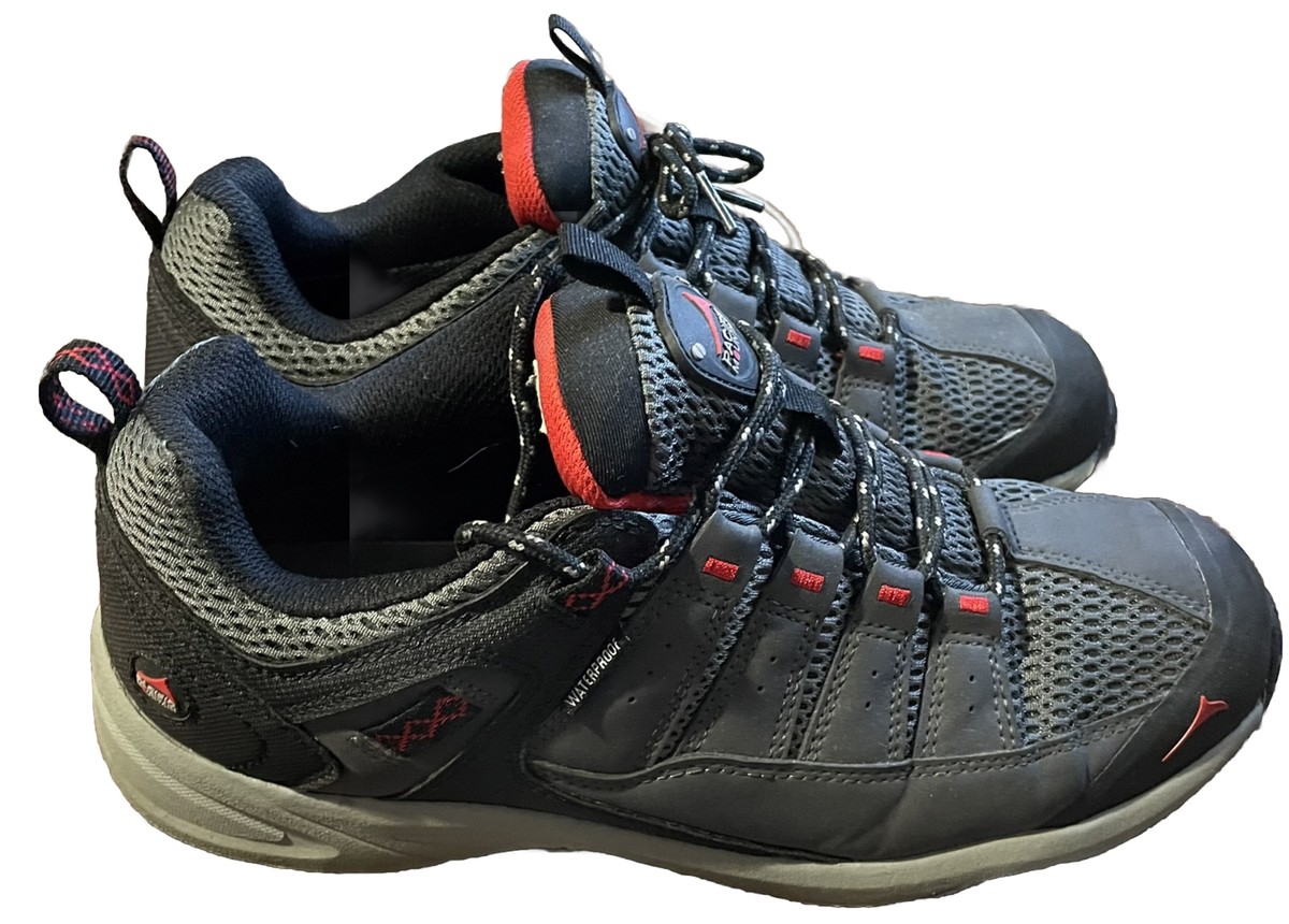 Pacific Mountain Coosa Lo Mens Gray/Red/Black Hiking Sneakers PM003180-033  Sz 12