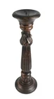 Home Entrance Decor Candle Stand Pillar Shape Wooden Candlestick Holder. i71-947