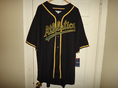 NWT Oakland A's Fanatics Men's Big & Tall Short Sleeve Button-Up Jersey