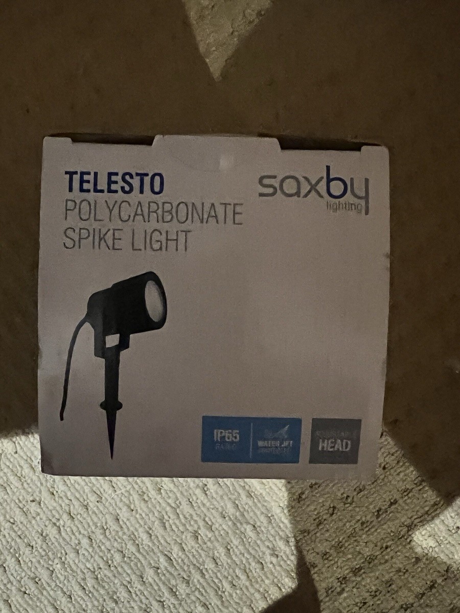 Faretto Da Giardino Saxby TELESTO Nero Con Pico A Spina - Luce LED Esterno IP44