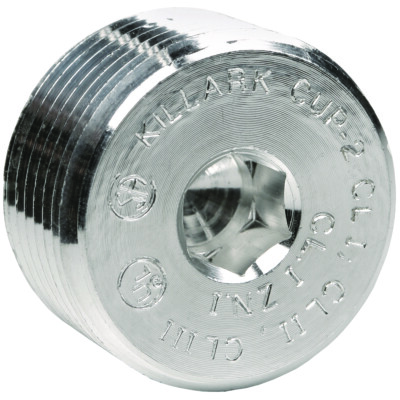 CUP-2 KILLARK PLUG ALUMINUM CLOSE UP HUB SIZE 3/4-INCH