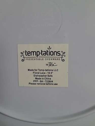 4 Temptations By Tara Presentable Ovenware Melamine Square 10.5" Dinner Plates - Picture 3 of 3