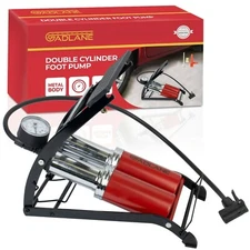 GADLANE Double Barrel Cylinder Foot Pump Air Inflator Car Bicycle Tyre Bike