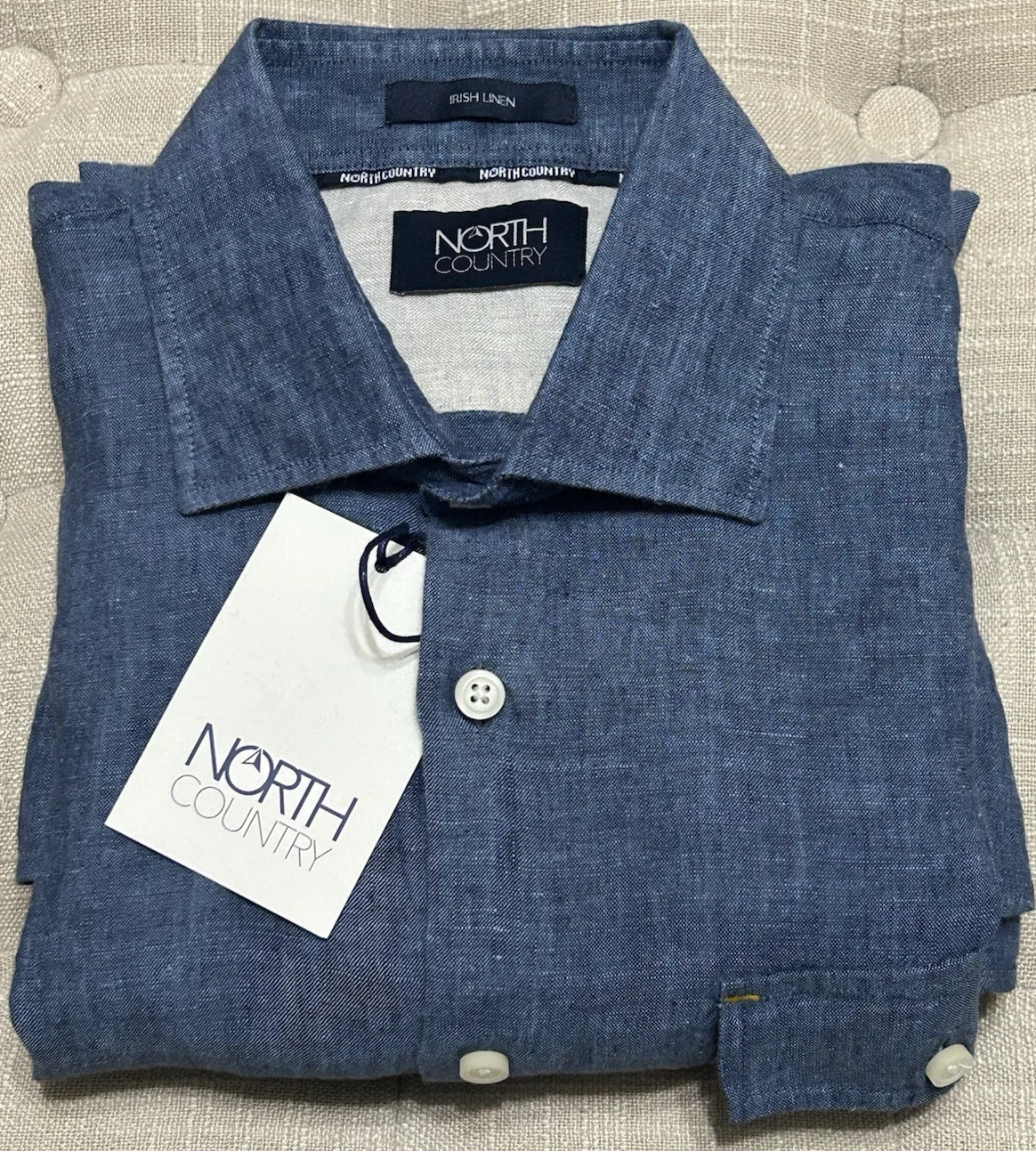 NWT North Country M blue long sleeve button up linen shirt mens $200
Opens in a new window or tab