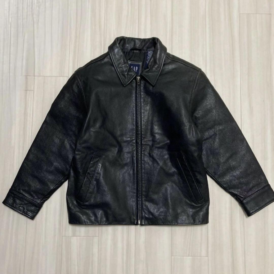 Old Gap 00S Clothes Collared Leather Single Riders