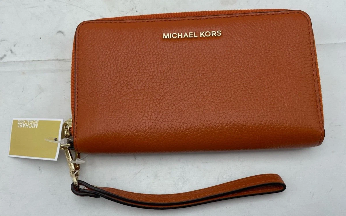 Michael kors large top leather smartphone wristlet
