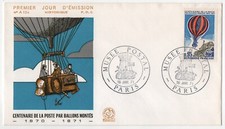 ENVELOPPE 1ER JOUR FDC-Centenaire De La Poste Par Ballons Montés -YT  PA45 -1971
