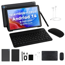 10.1'' Android 14 Tablets HD Touchscreen Octa-Core 10GB 128GB Dual Camera