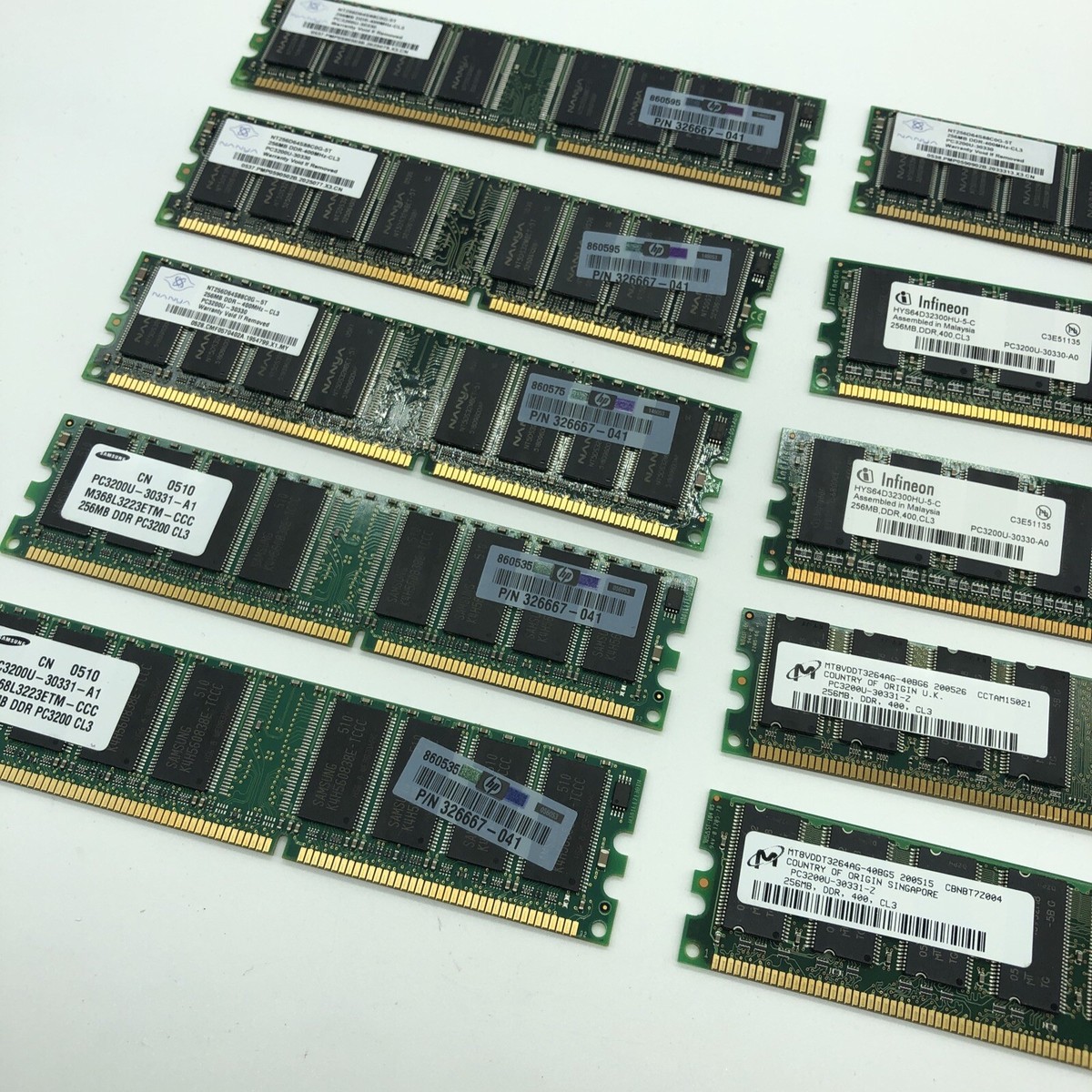 HP PC-3200 256 MB DIMM 400 MHz DDR SDRAM Memory (326667-041
