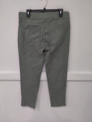 NWT Gloria Vanderbilt Womens Pull-On Slimming Mid Rise Green Size 10 $60 3A012