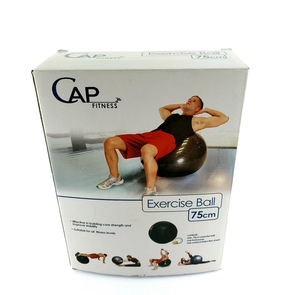 Cap Fitness Exercise Ball Build Core Strength Lower Back & ABS Pump USA Seller - Image 2 of 4