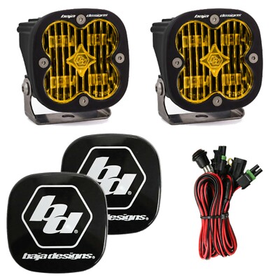Baja Designs Squadron SAE Certified Wide Cornering Amber LED Light Pods - Pair
