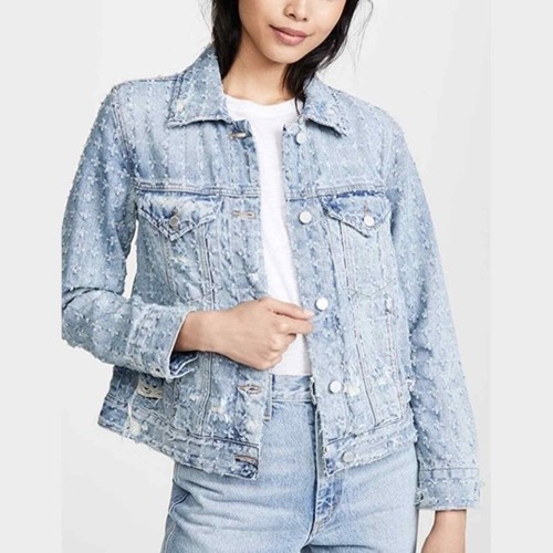 blank nyc fringe denim jacket