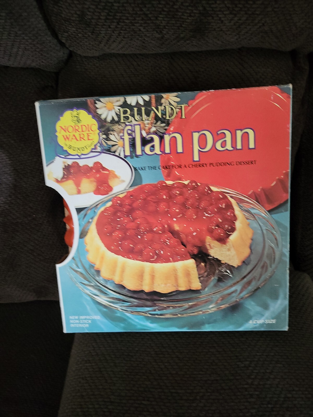 Vintage Nordic Ware Bundt Flan Pan 4 Cup Orange Poppy 43428 Made In USA