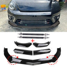 For Vw Beetle R-line Front Bumper Lip Splitter Spoiler Glossy Black Body Kit