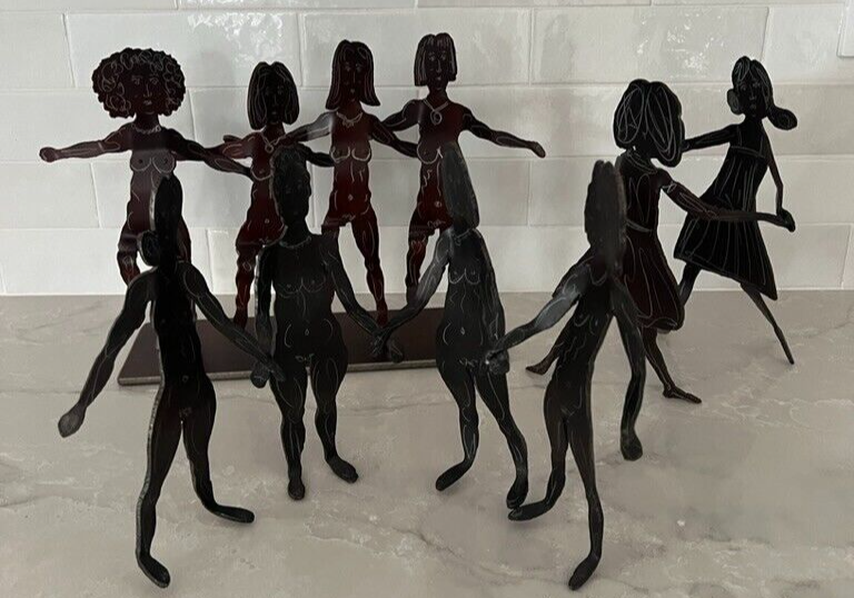 Robert Lee Morris (RLM) Vintage Blackened Metal Dancing Women