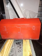 Vintage Snap-On 21" Red Metal Toolbox with slide out drawer