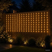 160Er Led-Lichtervorhang Lichterkette Beleuchtung Innen Und AußEn Warmweiß