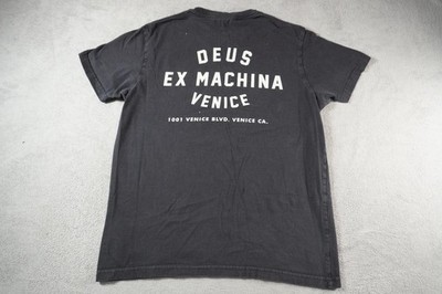 Deus Ex Machina Shirt Mens Medium Black Skull Venice Back Print Graphic Tee READ