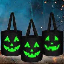 3Pcs Glow in Dark Halloween Trick or Treat Buckets for Kid, Stylish