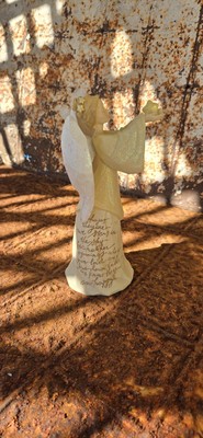 BEREAVEMENT ANGEL with Star Figurine Enesco 9'' H