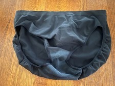 BODY BY VICTORIA'S SECRET XL SEAMLESS VINTAGE RARE HIGH LEG BRIEF PANTIES Black