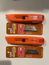 2 Allway Tools Box Cutter Self Retracting Safety Utility Knife & 10 Blades