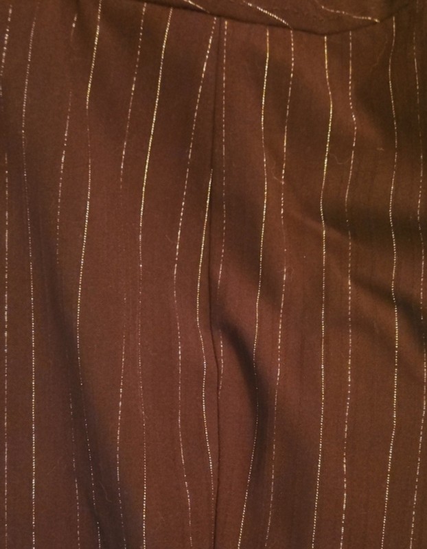 The Limited Cassidy Fit Maroon Women's Pants with Metallic Pinstripes / Size 8