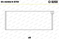 Glyco Pleuellager 01-4298/4 STD FüR CitroËN Passend FüR Fiat Lancia Peugeot