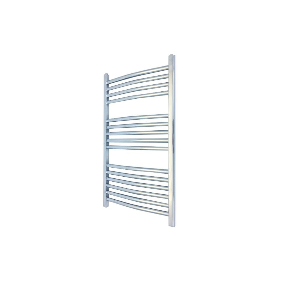 Curved Chrome Towel Rail Ladder Radiator Bathroom Heater Warmer 400mm x 800mm