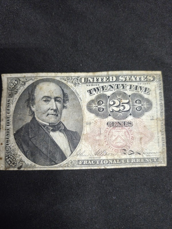 United States Fractional Currency Note 25c Denomination Circulated