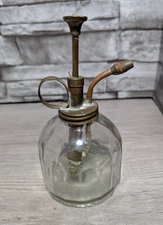 Vintage MCM Clear Glass Plant Water Chemical Mister Atomizer Spritzer Hong Kong