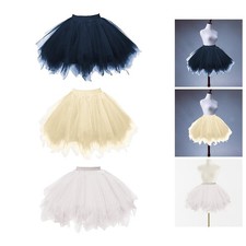 Women Tulle Tutu Skirt Adults Layered Cosplay Girl Lady Supplies Dress up Tulle