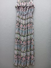 Derek Women's Maxi Size M Strapless Multi Paisley Boho