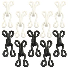 10Pairs Assorted Color Bra Hooks Replacement Metal and Nylon Sewing Supplies