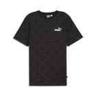 PUMA Logomania Graphic Crew Neck Short Sleeve T-Shirt Mens Black Casual Tops 683