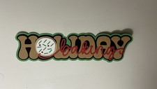 Holiday Baking Christmas Cookies Handmade Scrapbook Title Paper Pieced Die Cut