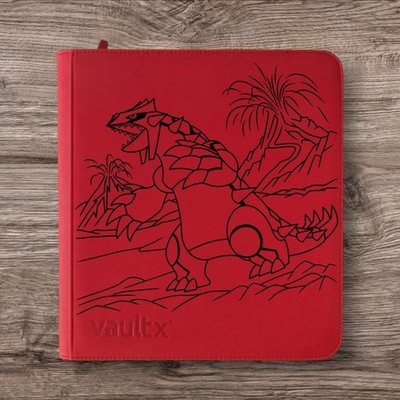 Vault X - 12 Pocket eXo-Tec Zip Binder Folder - Red Pokemon Groudon