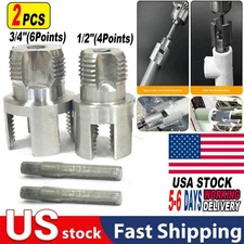 2 Pack Integrated Internal External & Pipe Threading-Tool, PVC Pipe Threader Kit