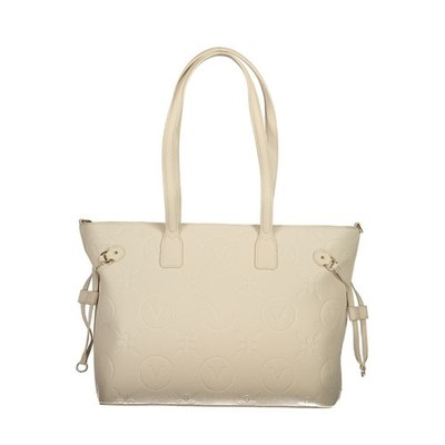 Beige Polyurethane Women's Bag with Adjustable Straps