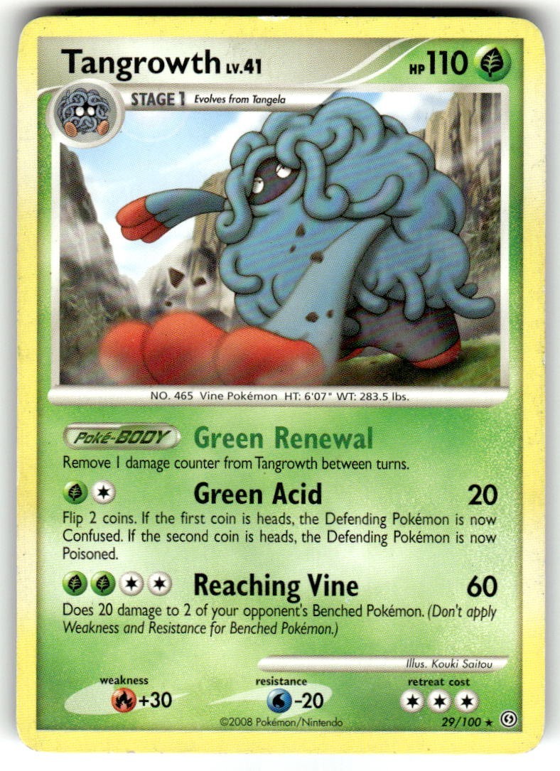 Tangrowth Rare - DP Stormfront 29/100 2008 LP Pokemon