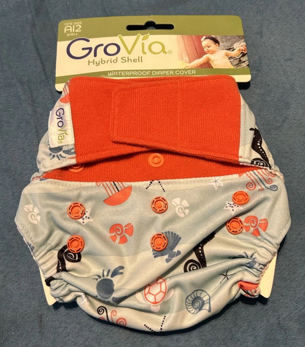 GroVia AI2 Hybrid Diaper Shell – Chesapeake Bay – One Size – Limited / Retired