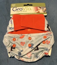 GroVia AI2 Hybrid Diaper Shell – Chesapeake Bay – One Size – Limited / Retired 