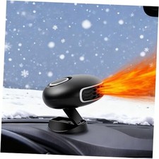 12V Car Heater, Plug into Cigarette Lighter 2-in-1 360 Degree Rotation