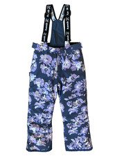 Kamik Girls Size 10 Floral Ski Snow Bib Pants Overalls