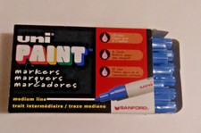Uni Paint Markers Light Blue Medium NIB. 11pc Box